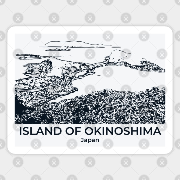 Island of Okinoshima - Japan Magnet by Lakeric